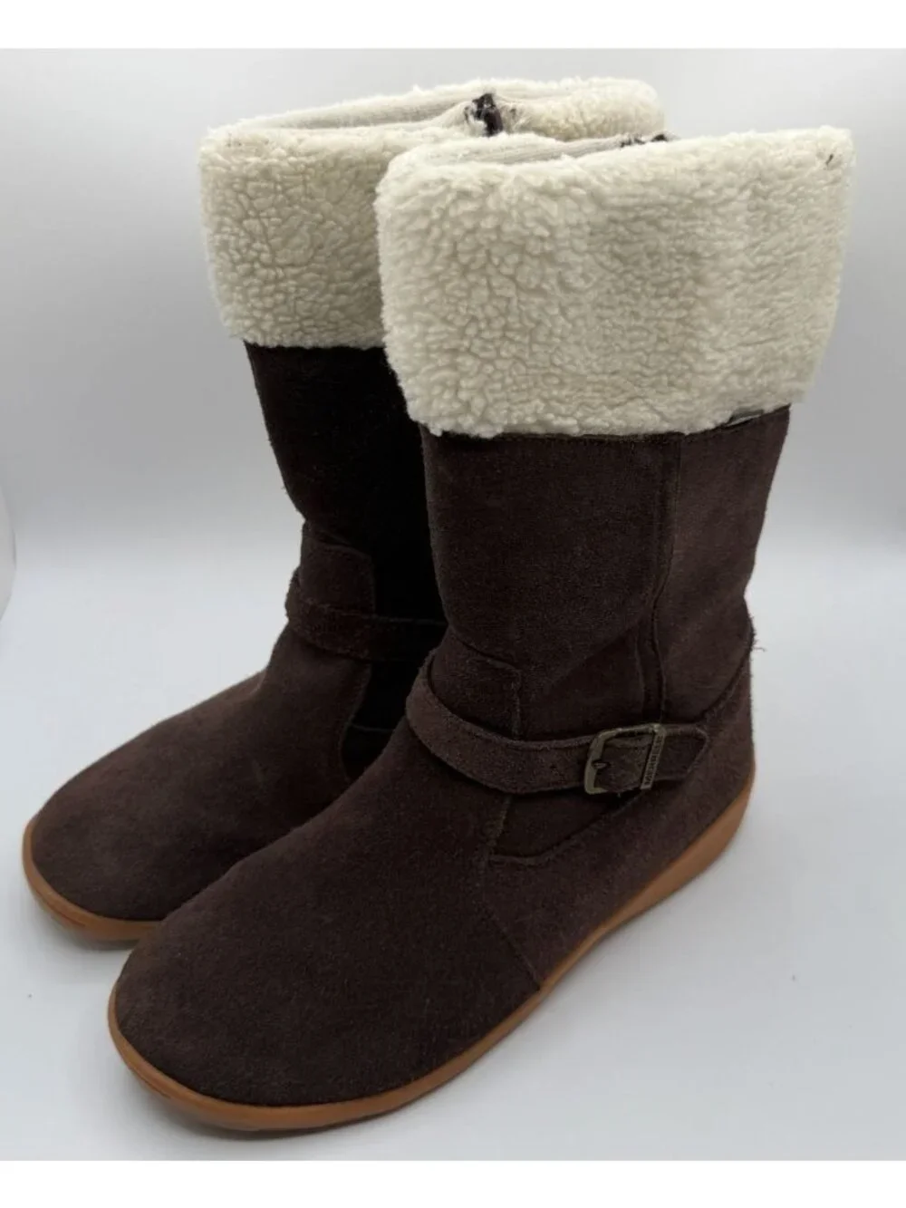 Merrell Mimosa Harvest Waterproof Suede Winter Boots Brown Youth Size 7
